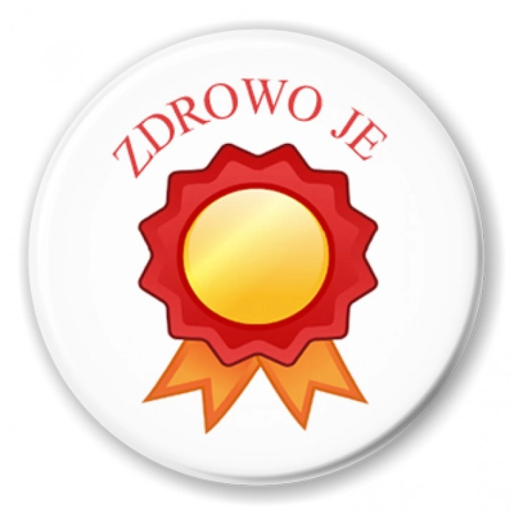 przypinka Zdrowo je