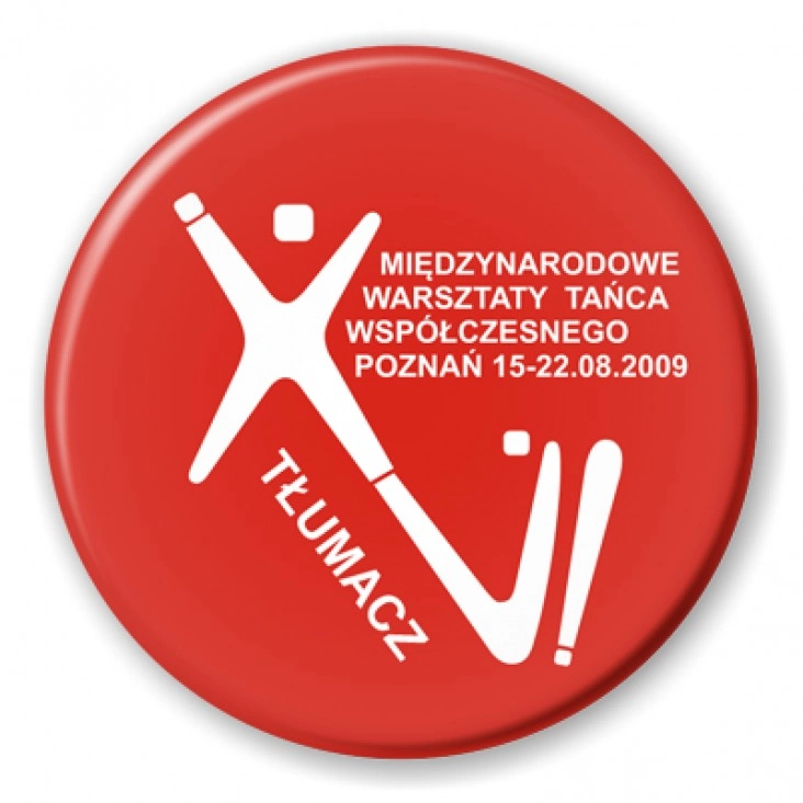 przypinka Polski Teatr Tańca Tłumacz