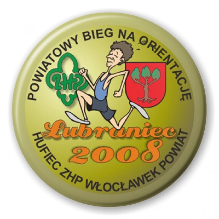 przypinka Powiatowy Bieg na Orientację