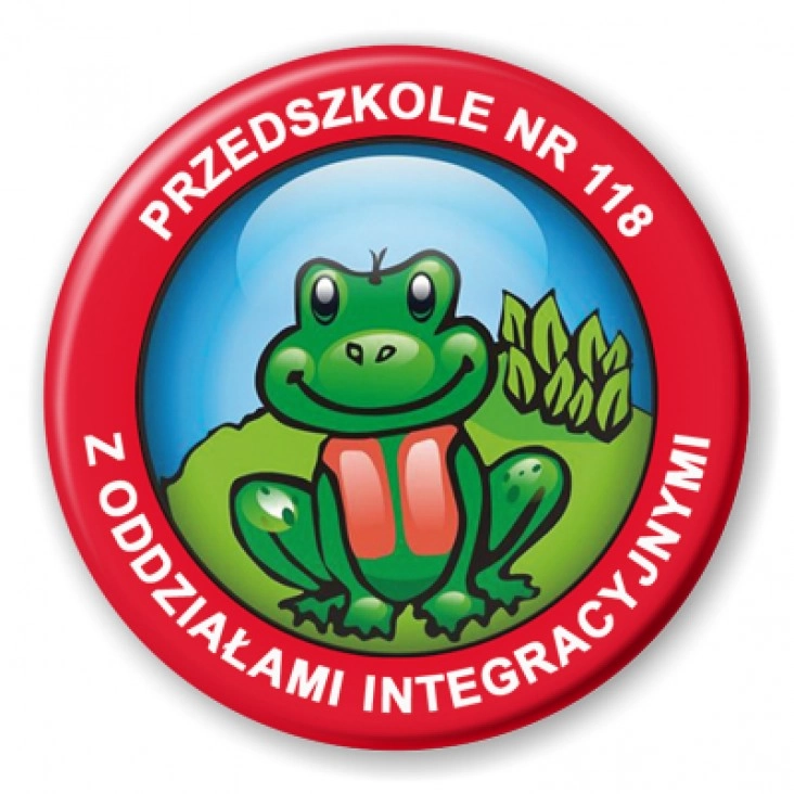 przypinka Przedszkole nr 118 z oddziałami integracyjnymi