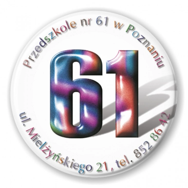 przypinka Przedszkole nr 61 w Poznaniu 