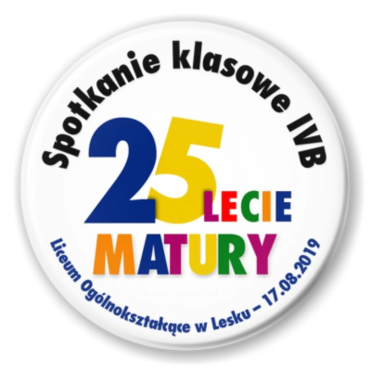 przypinka 25-lecie matury