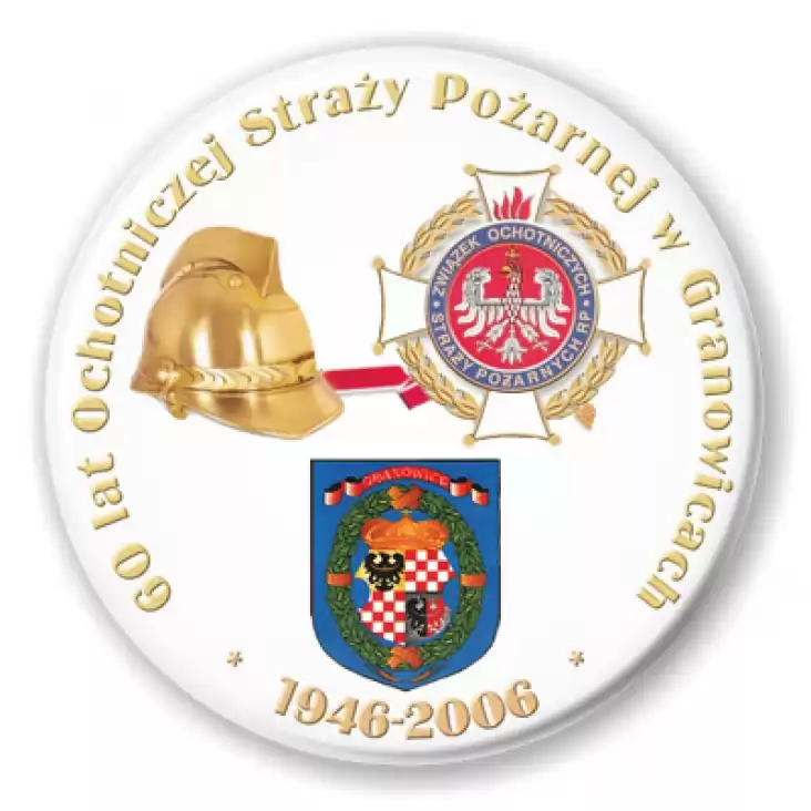 przypinka 60 lat OSP w Gronowicach