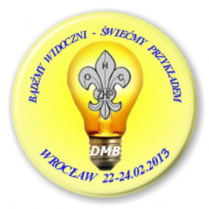 przypinka Bądźmy widoczni - świećmy przykładem