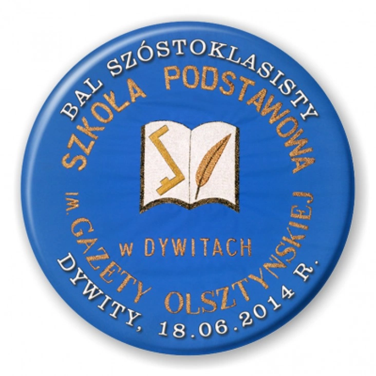 przypinka Bal Szóstoklasisty Dywity