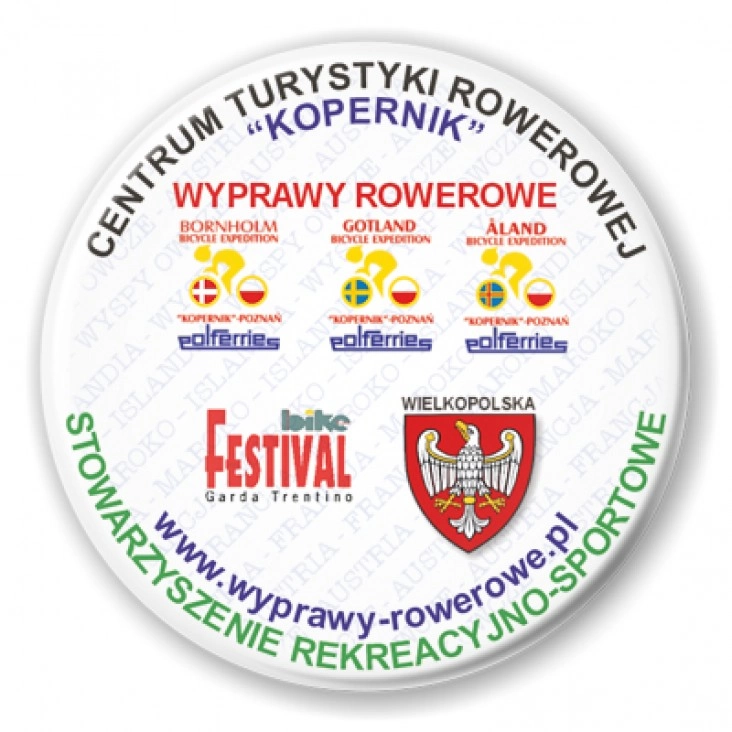 przypinka Centrum Turystyki Rowerowej Kopernik