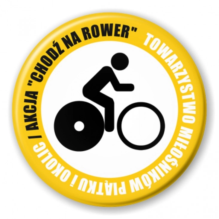 przypinka Chodź na rower