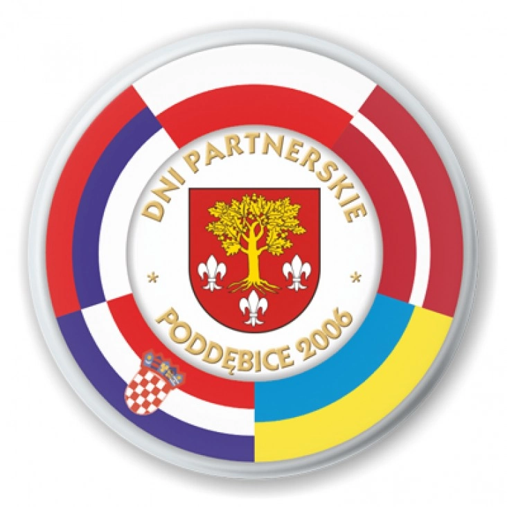 przypinka Dni partnerskie - Poddębice 2006