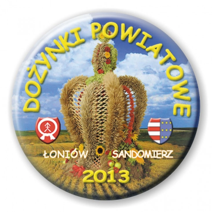 przypinka Dożynki Powiatowe Łoniów Sandomierz