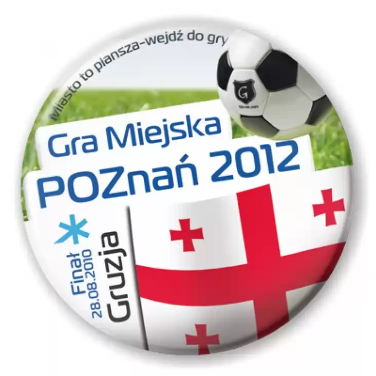 przypinka Gra Miejska - Poznań 2012 - Gruzja