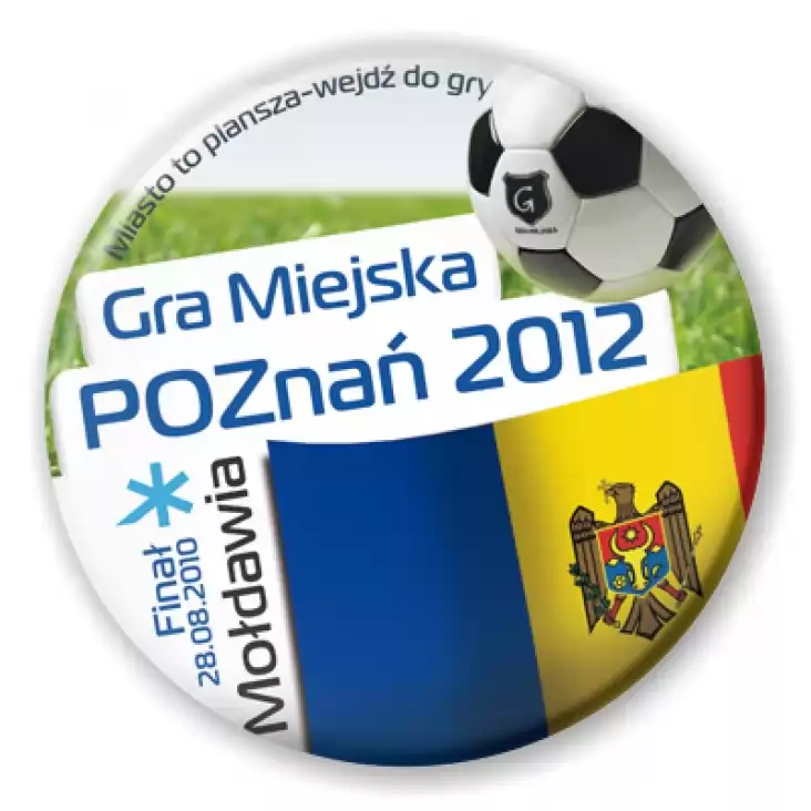 przypinka Gra Miejska - Poznań 2012 - Mołdawia