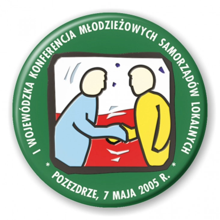 przypinka I Konferencja Młodzieżowych Samorządów Lokalnych 