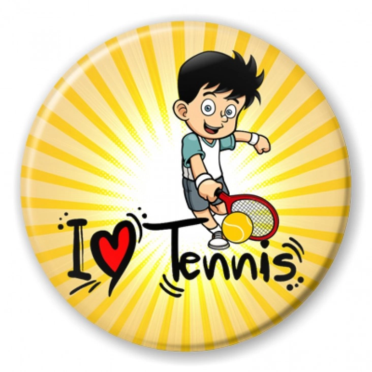 przypinka I love tennis