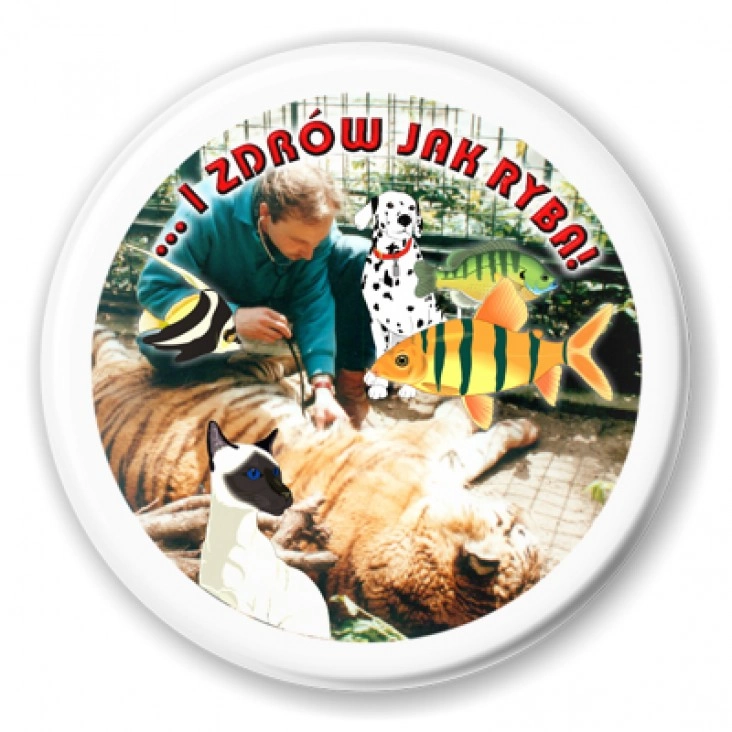 przypinka ...I zdrów jak ryba!