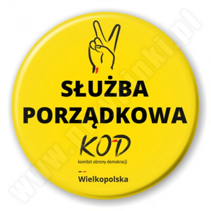 przypinka KOD Służba Porządkowa