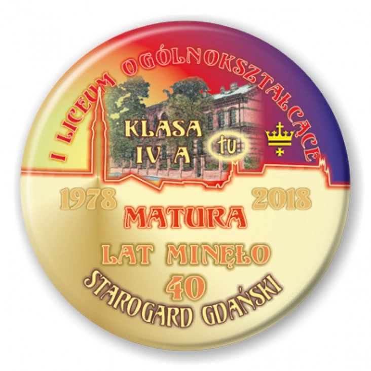 przypinka Matura 40 lat minęło