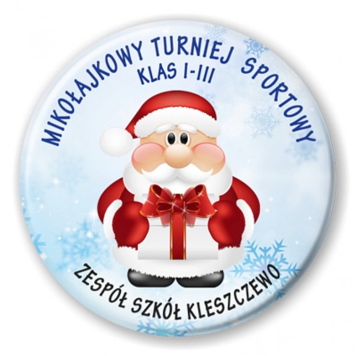 przypinka Mikołajkowy Turniej Sportowy
