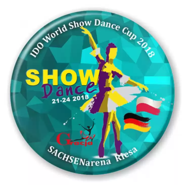 przypinka Mistrzostwa Świata IDO World Show Dance