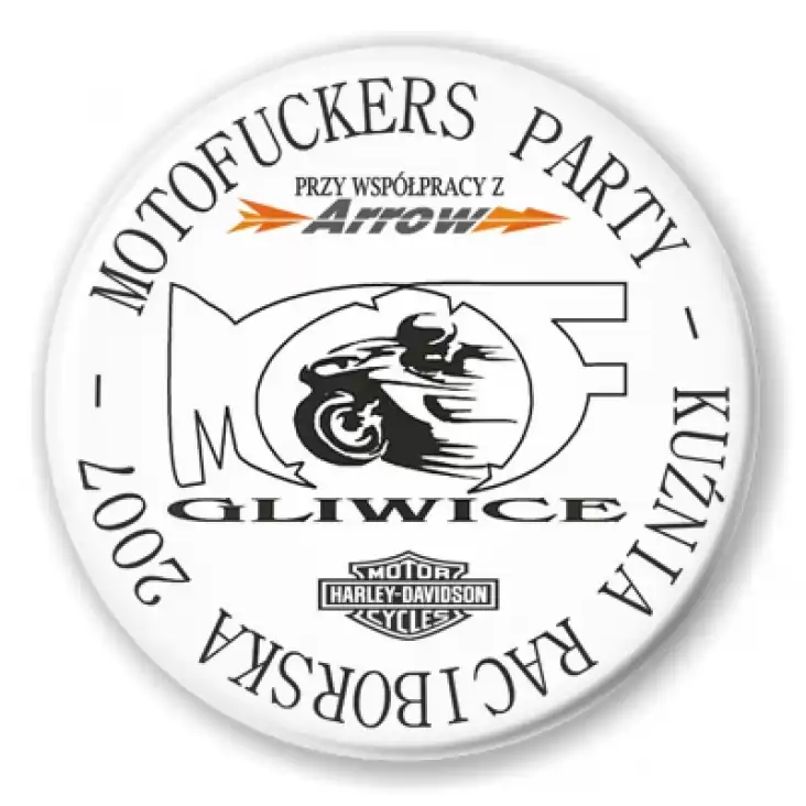 przypinka Motofuckers Party - Kuźnia Raciborska 2007