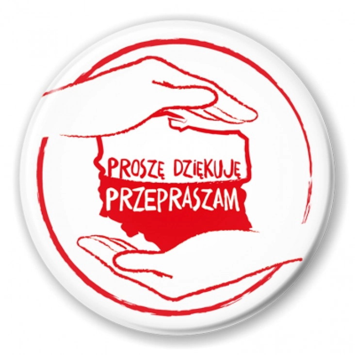 przypinka Proszę Dziękuję Przepraszam