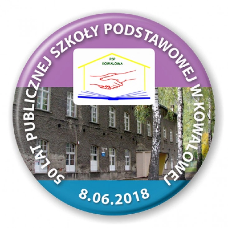 przypinka Szkoła w Kowalowej 50 lat