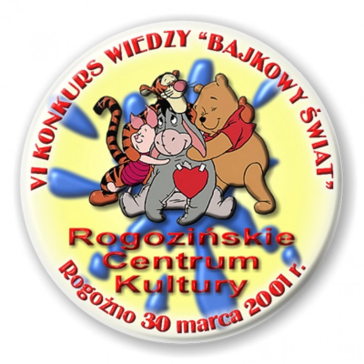 przypinka VI Konkurs Wiedzy Bajkowy Świat