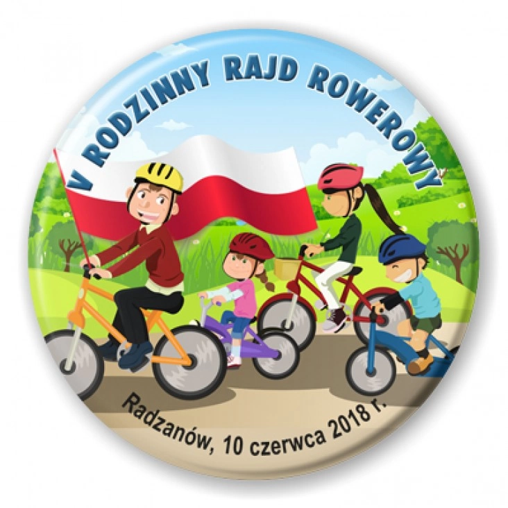 przypinka VI Rodzinny Rajd Rowerowy