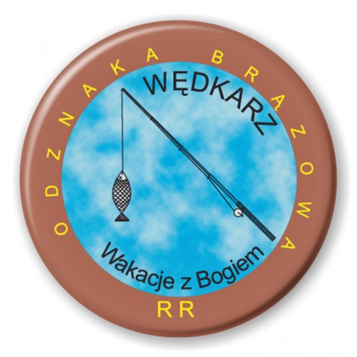 przypinka Wakacje z Bogiem - Wędkarz