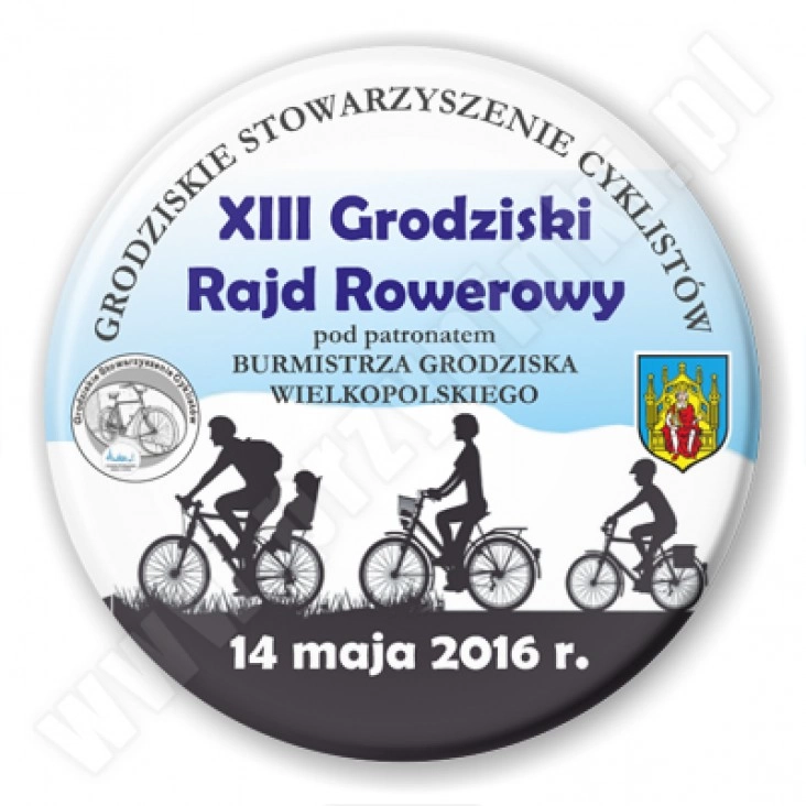 przypinka XIII Grodziski Rajd Rowerowy
