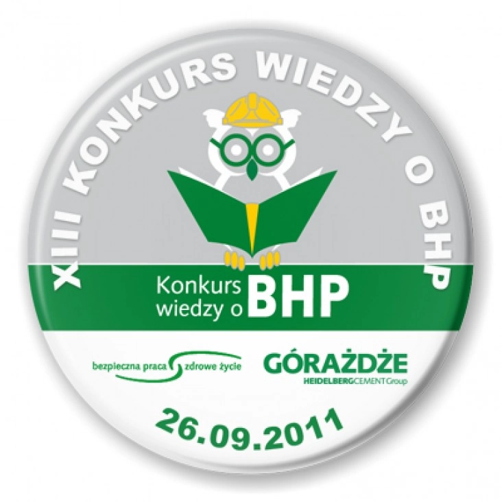 przypinka XIII Konkurs Wiedzy o BHP