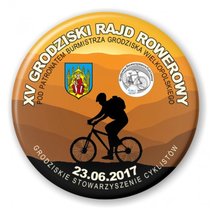 przypinka XV Grodziski Rajd Rowerowy