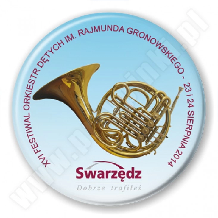 przypinka XVI Festiwal Orkiestr Dętych Swarzędz 
