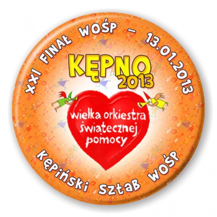 przypinka XXI Finał WOŚP - Kępno 2013