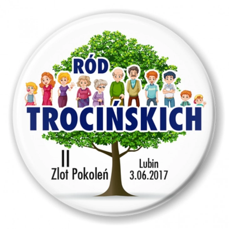 przypinka Zjazd rodziny Trocińskich
