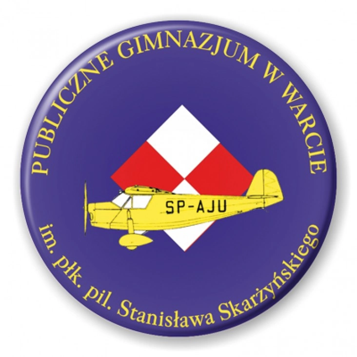 przypinka Publiczne Gimnazjum w Warcie