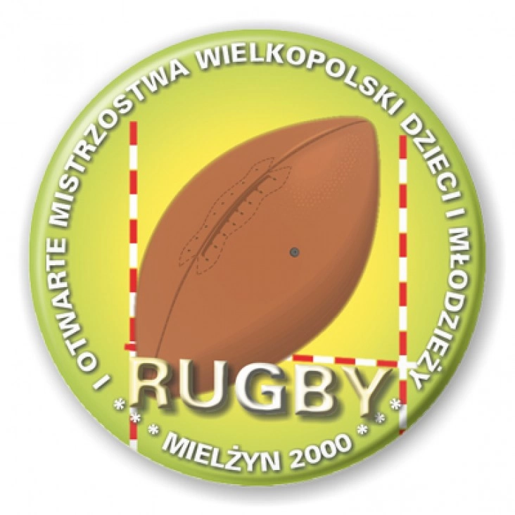 przypinka RUGBY - I Otwarte Mistrzostwa Wielkopolski Dzieci i Młodzieży