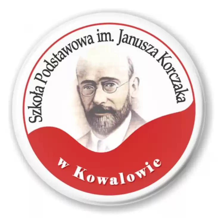 przypinka SP im. Janusza Korczaka w Kowalowie
