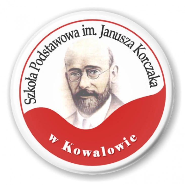 przypinka SP im. Janusza Korczaka w Kowalowie