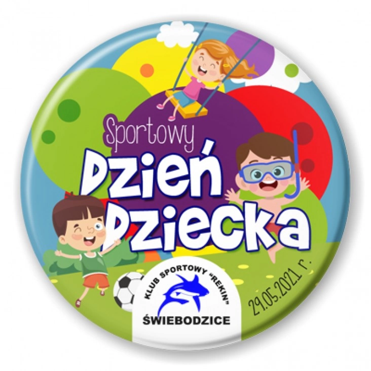 przypinka Sportowy Dzień Dziecka KS Rekin