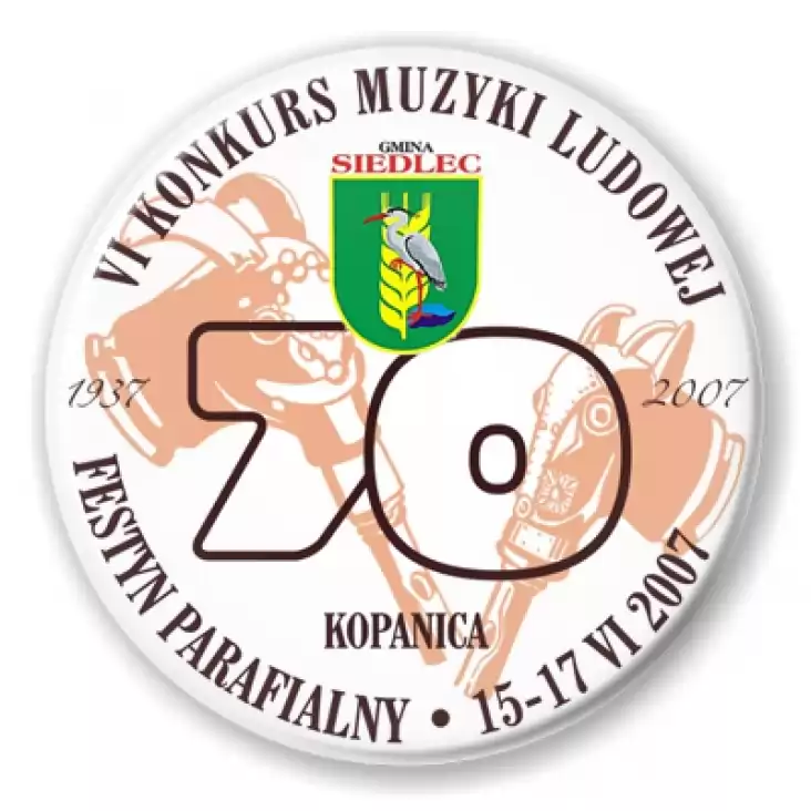 przypinka VI Konkurs Muzyki Ludowej - Kopanica 2007