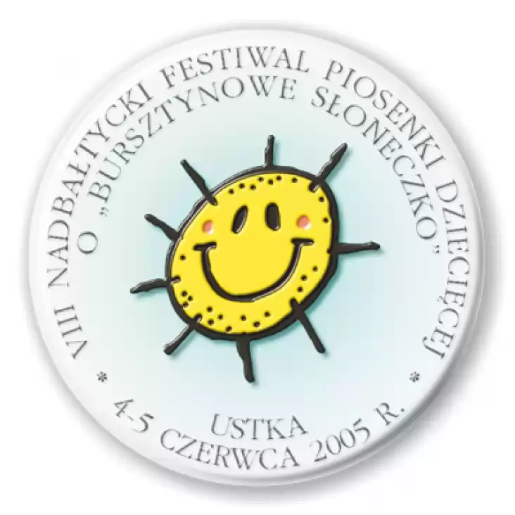 przypinka VIII Nadbałtycki Festiwal Piosenki Dziecięcej - Ustka 2005