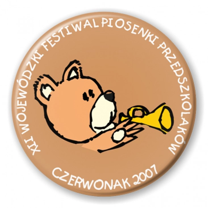 przypinka XII Wojewódzki Festiwal Piosenki Przedszkolaków