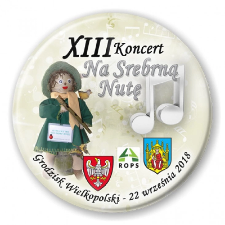 przypinka XIII Koncert Na Srebrną Nutę