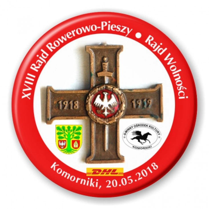 przypinka XVIII Rajd Rowerowo-Pieszy