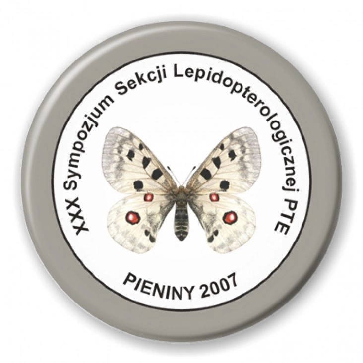 przypinka XXX Sympozjum Sekcji Lepidopterologicznej PTE - PIENINY 2007