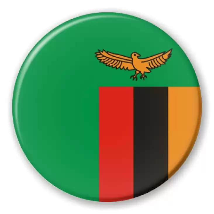 buton zambia flaga