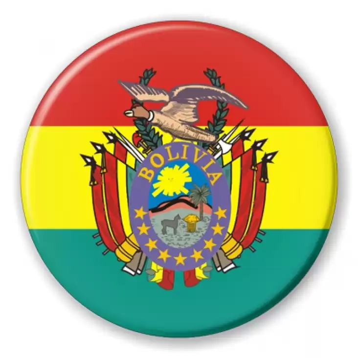 buttony boliwia poludniowa bolivia flaga
