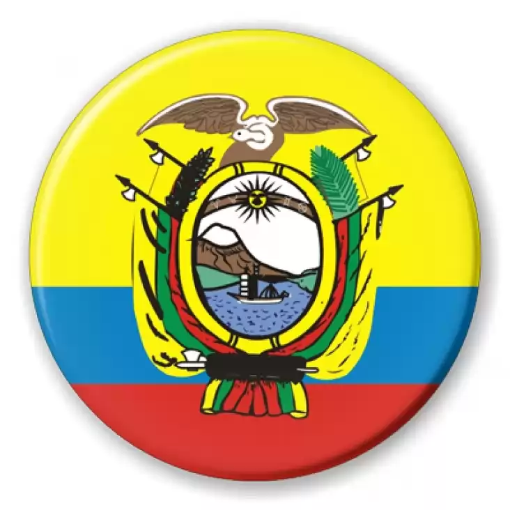 buttony ekwador poludniowa ecuador flaga