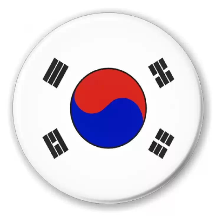 przypinka korea flaga