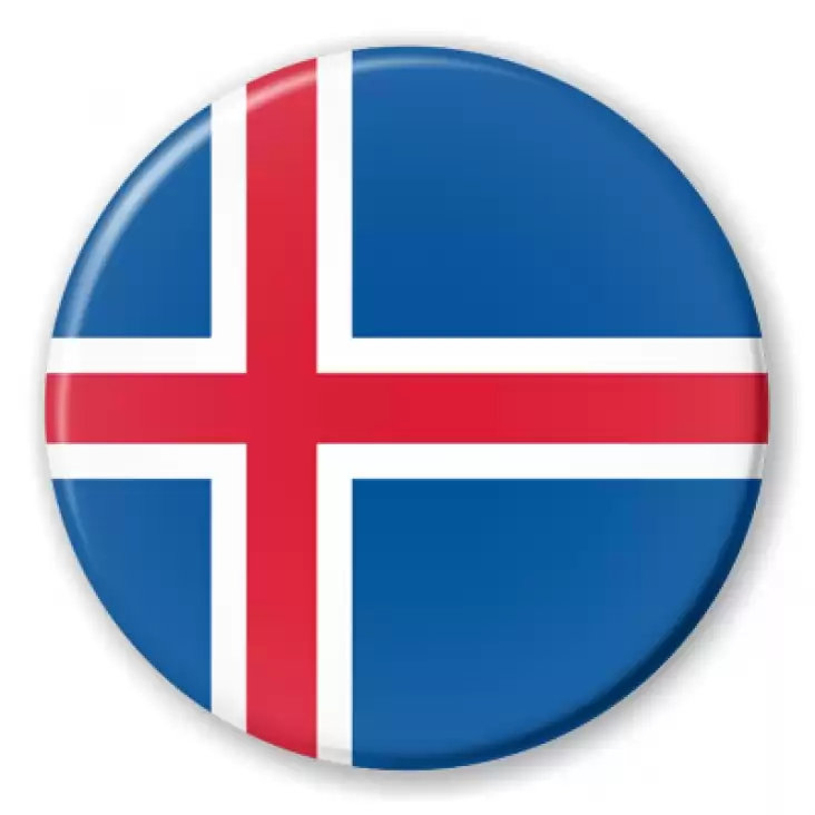 przypinka Flaga Islandia